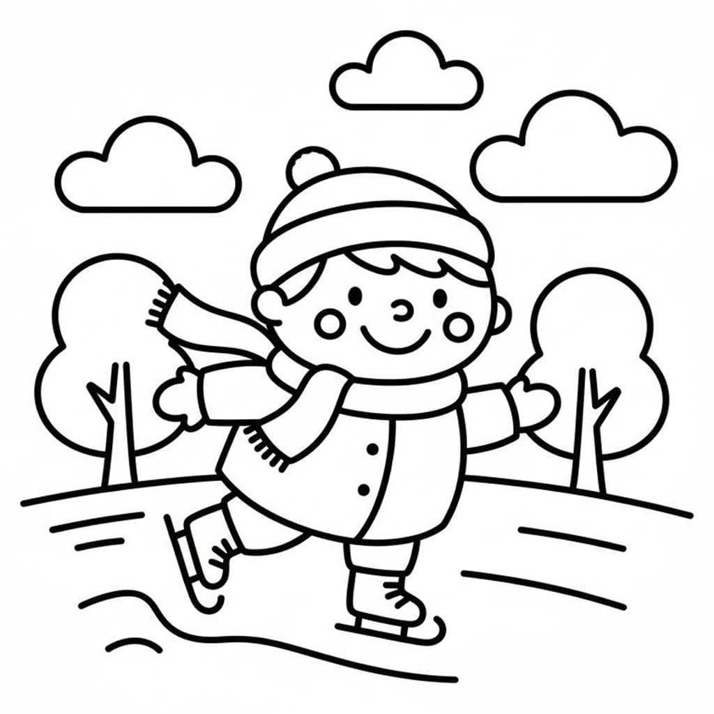 Bruslení prostý tisknutelné omalovánka