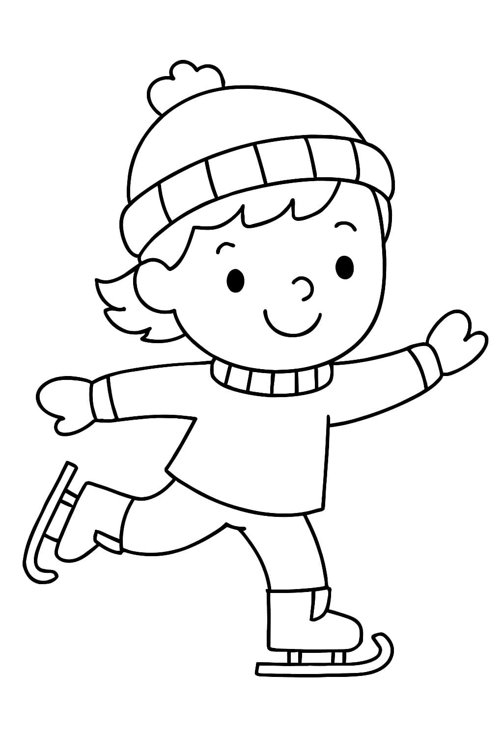 Bruslení základní tisknutelné omalovánka