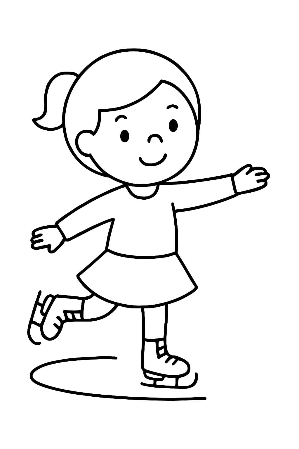 Bruslení zdarma prostý omalovánka