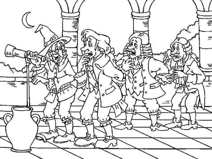 Čert a Káča k vytisknutí zdarma omalovánka