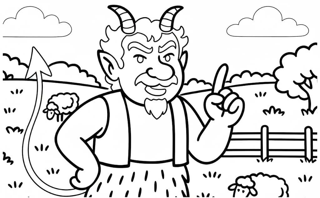 Čert a Káča pro děti omalovánka