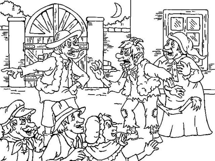 Čert a Káča prostý u dětí omalovánka