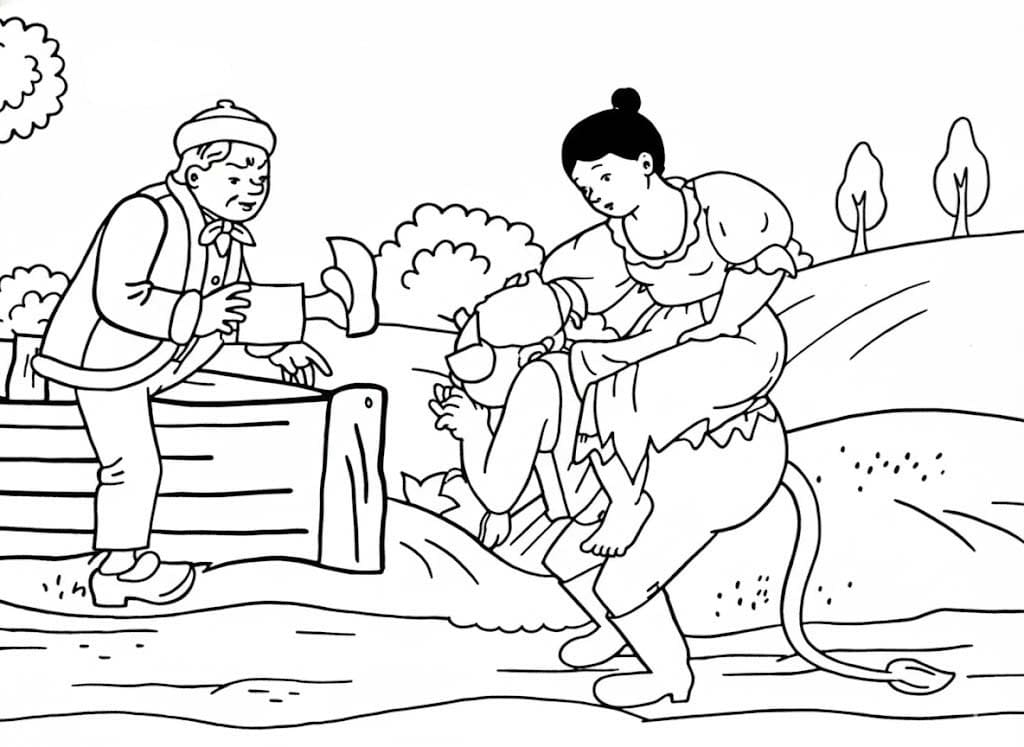 Čert a Káča základní u dětí omalovánka