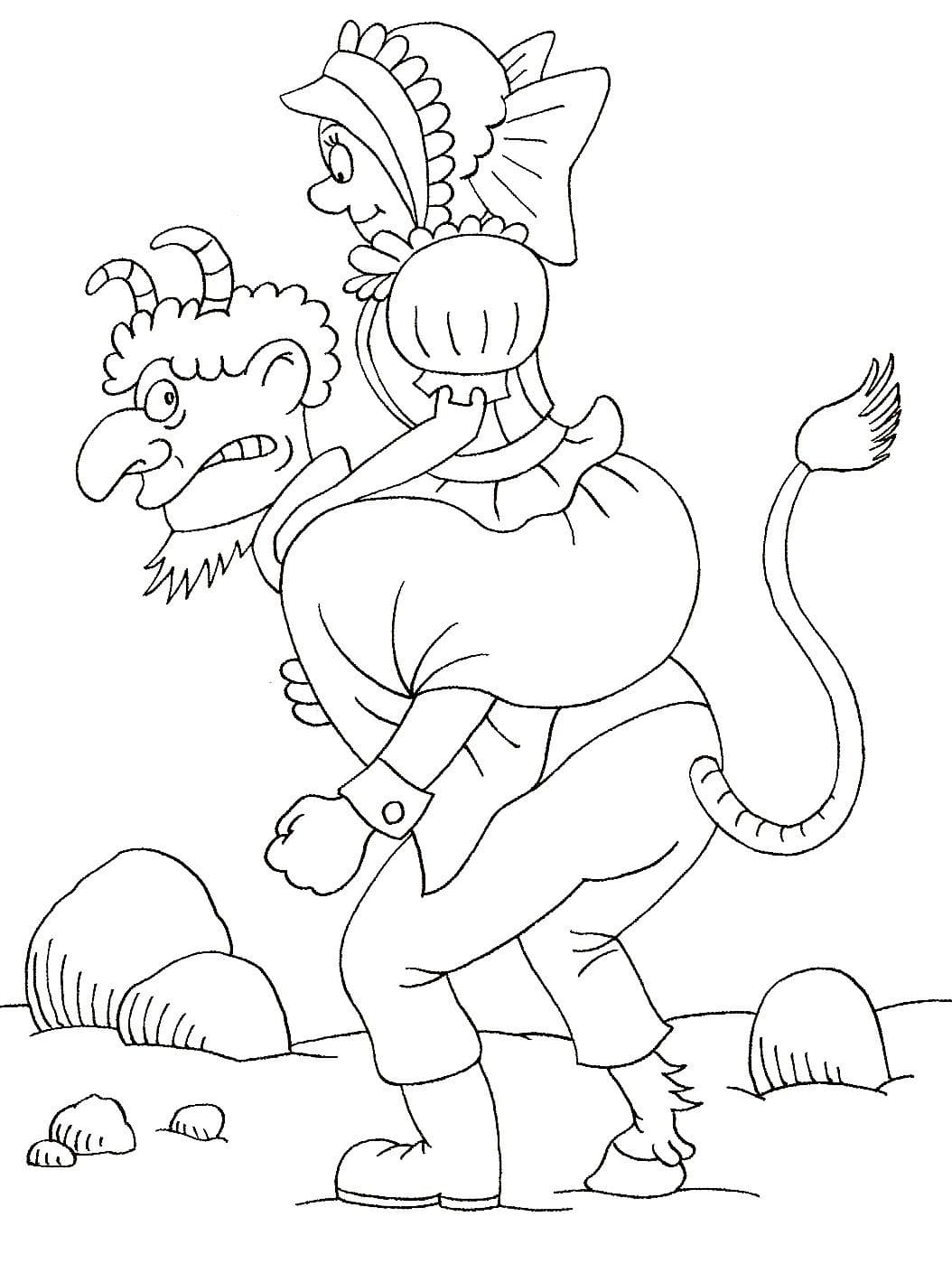 Čert a Káča zdarma omalovánka