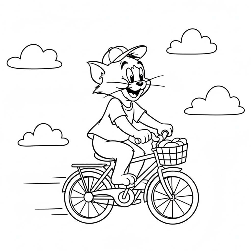 Cyklistika k vytisknutí omalovánka