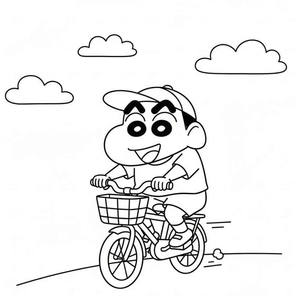 Cyklistika tisknutelné pro děti omalovánka