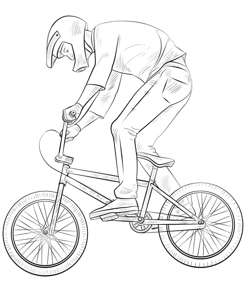 Cyklistika základní tisknutelné omalovánka