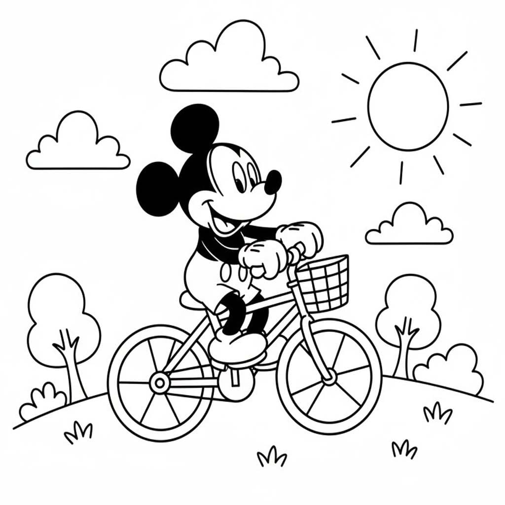 Cyklistika zdarma pro děti omalovánka