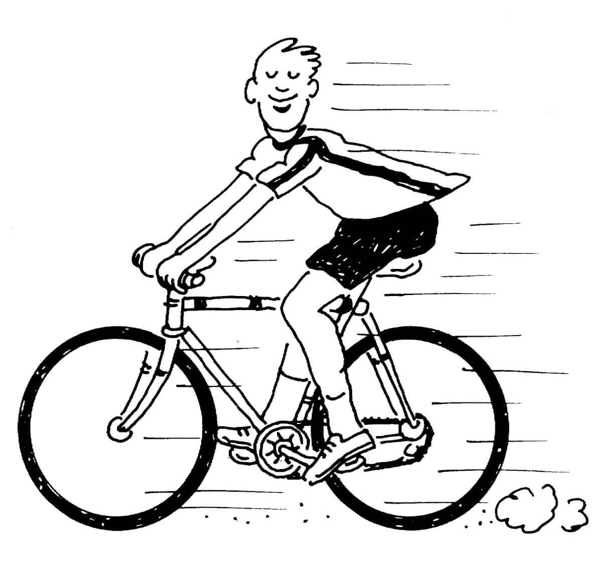 Cyklistika zdarma snadný omalovánka