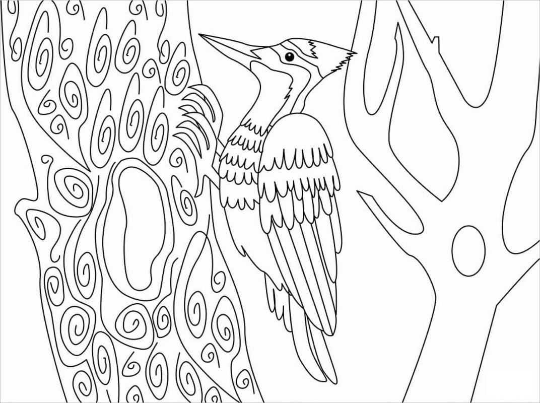 Datel zdarma snadný tisknutelné omalovánka