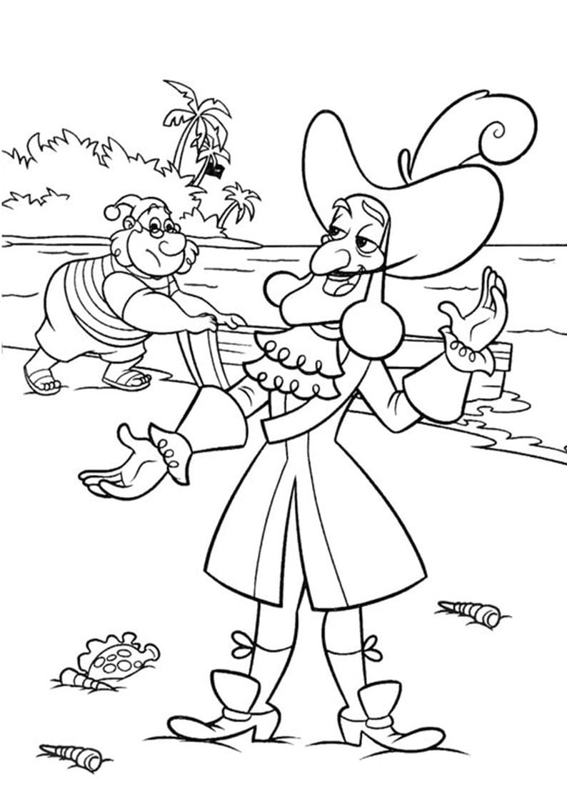 Jake a Piráti prostý tisknutelné omalovánka