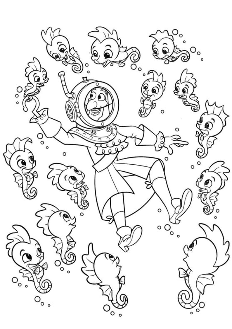 Jake a Piráti zdarma prostý tisknutelné omalovánka