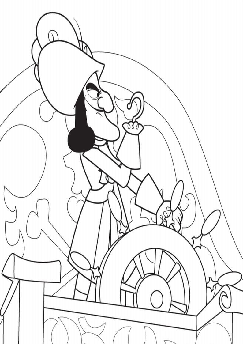 Jake a Piráti zdarma tisknutelné pro děti omalovánka