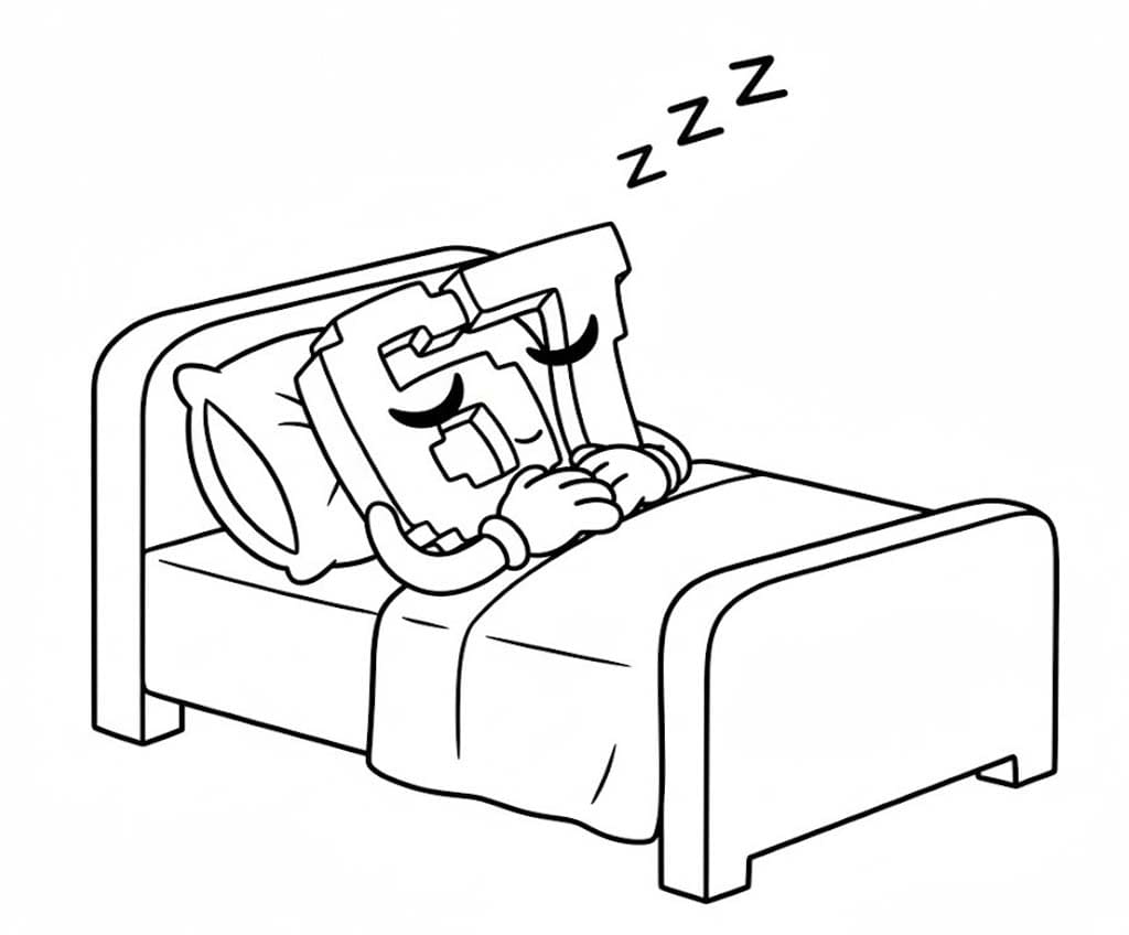 Nakreslete 67 Brainrot 5 omalovánka