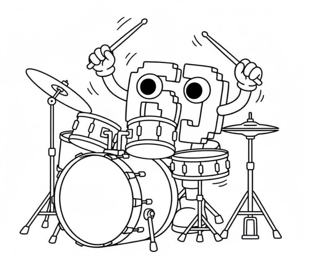 Nakreslete 67 Brainrot 8 omalovánka