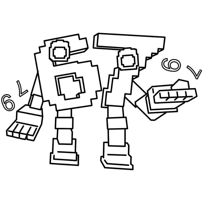 Nakreslete 67 Brainrot zdarma prostý omalovánka