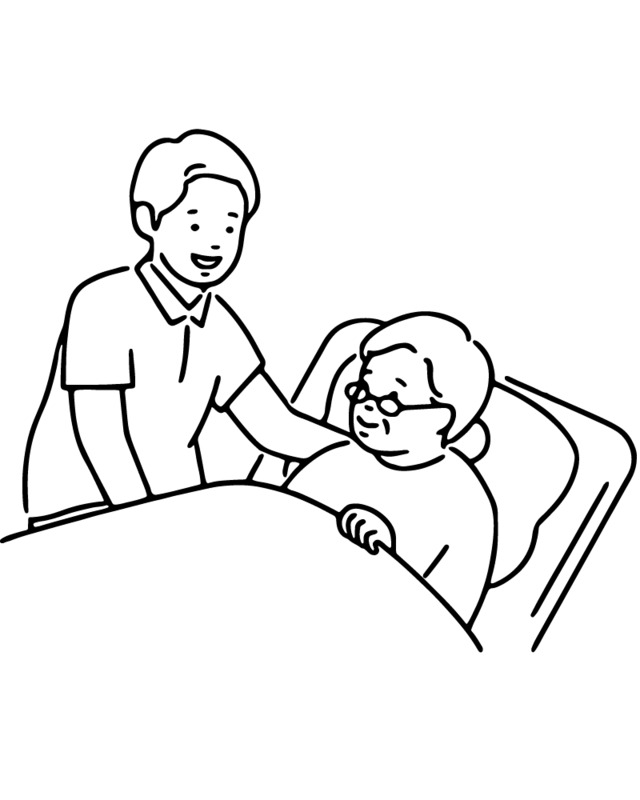 Nakreslete Babička pro děti omalovánka