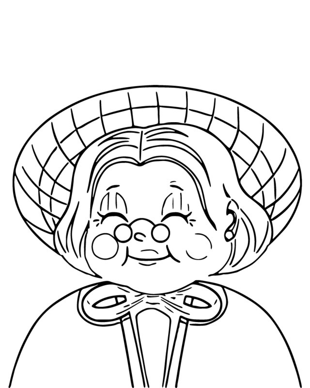 Nakreslete Babička základní omalovánka