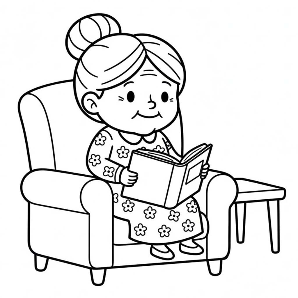 Nakreslete Babička omalovánka