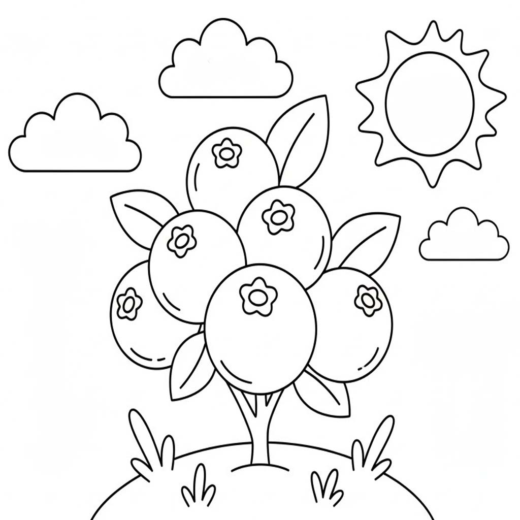 Nakreslete Borůvka k vytisknutí zdarma omalovánka