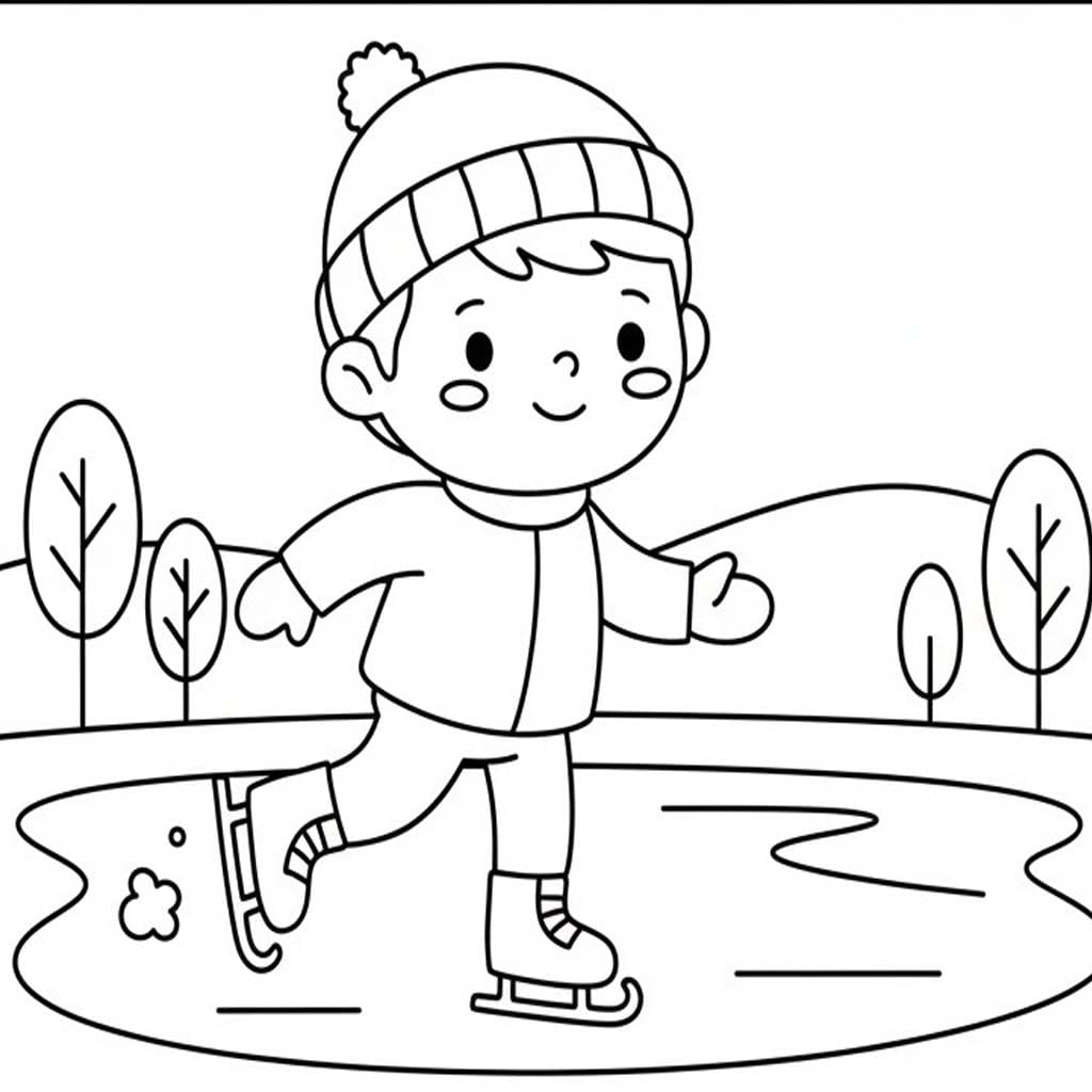 Nakreslete Bruslení k vytisknutí zdarma omalovánka