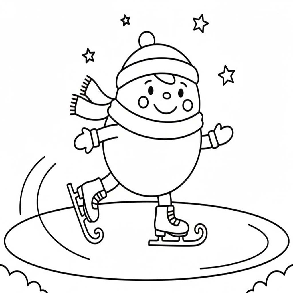 Nakreslete Bruslení prostý omalovánka