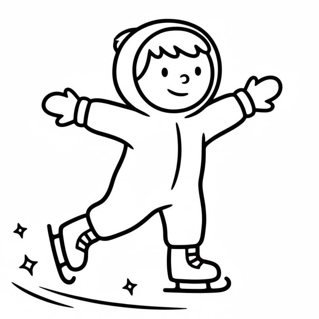 Nakreslete Bruslení zdarma snadný omalovánka