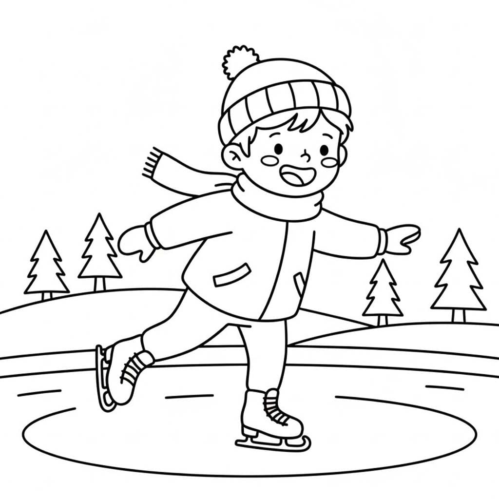 Nakreslete Bruslení zdarma základní tisknutelné omalovánka