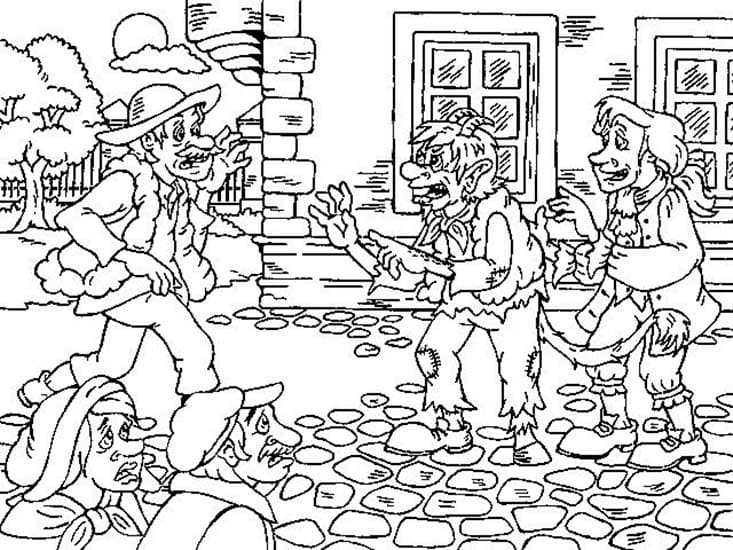 Nakreslete Čert a Káča k vytisknutí omalovánka