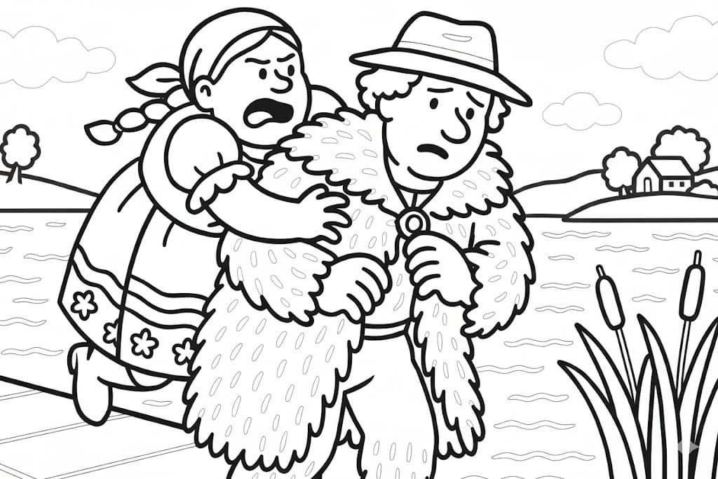 Nakreslete Čert a Káča pro děti omalovánka