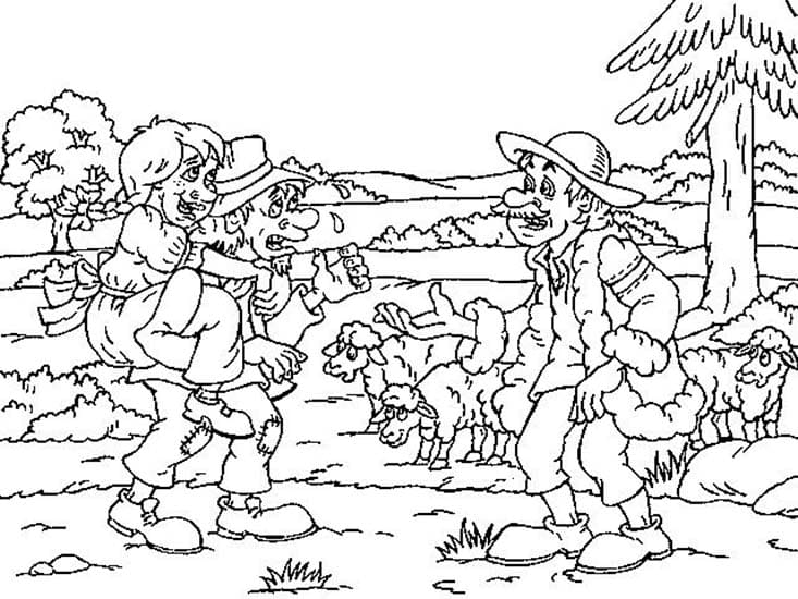 Nakreslete Čert a Káča zdarma omalovánka