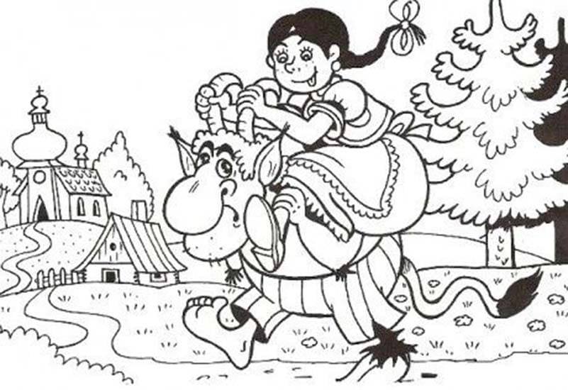 Čert a Káča omalovánky