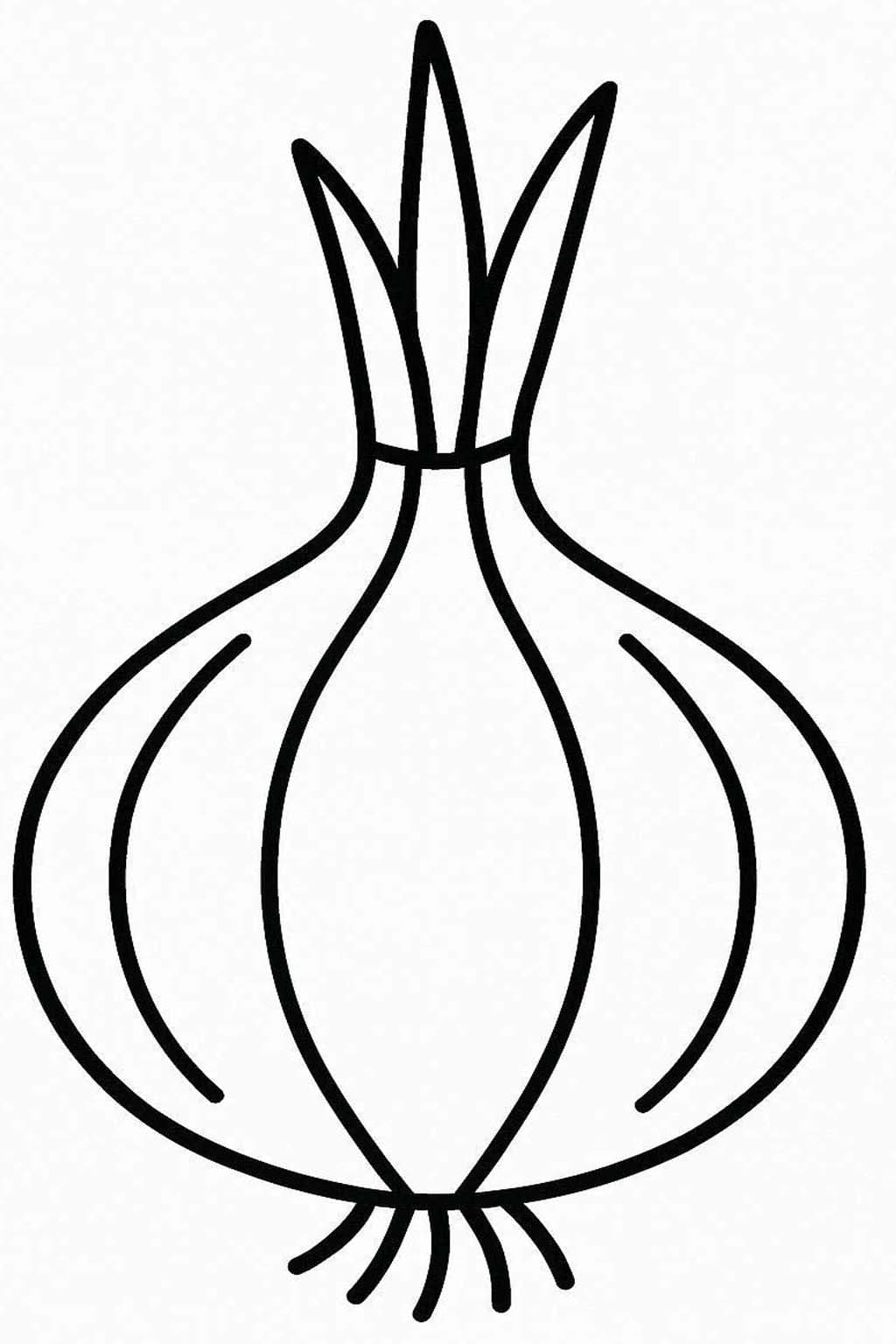 Nakreslete Cibule k vytisknutí zdarma omalovánka
