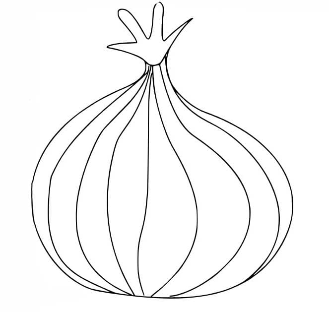 Nakreslete Cibule zdarma základní tisknutelné omalovánka