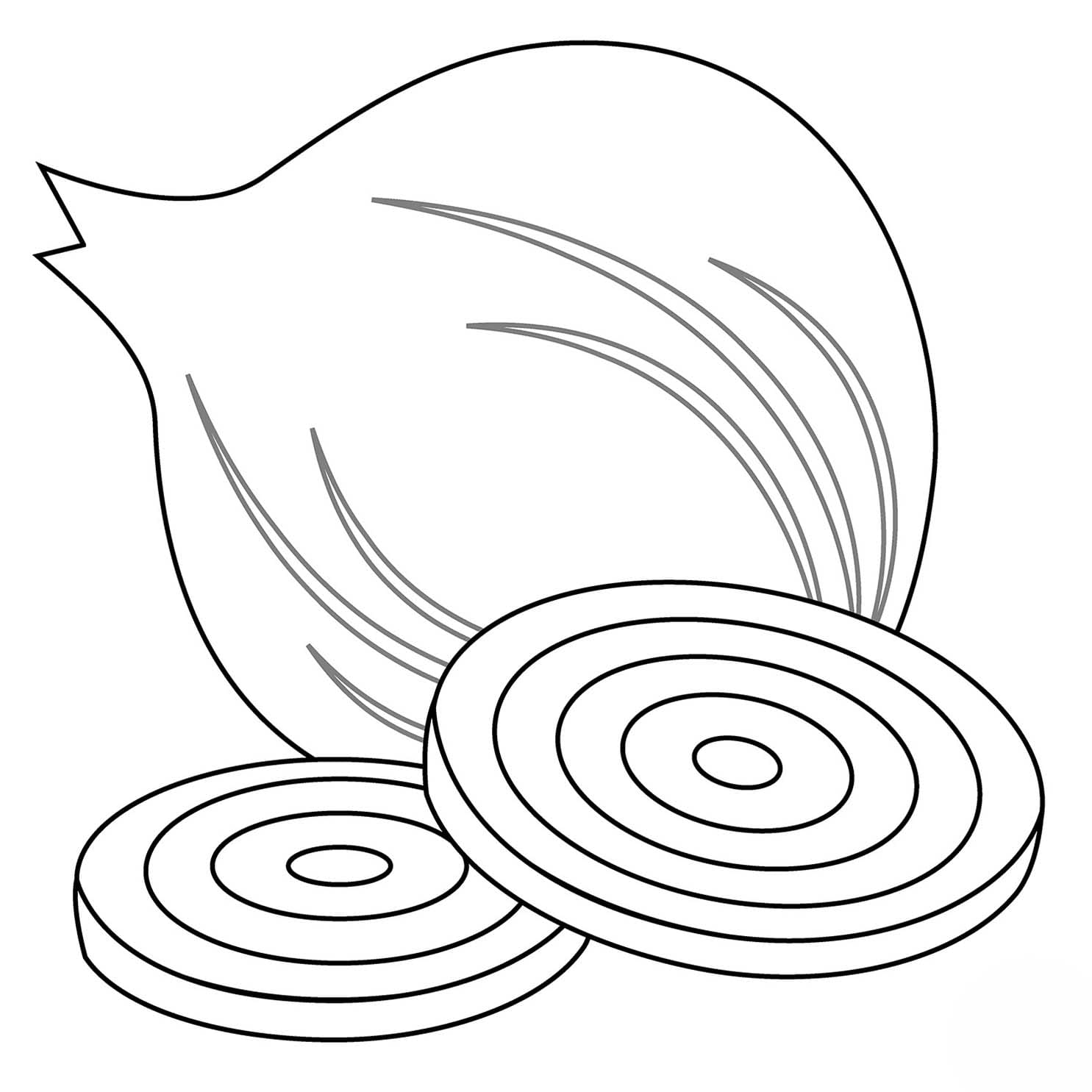 Nakreslete Cibule omalovánka