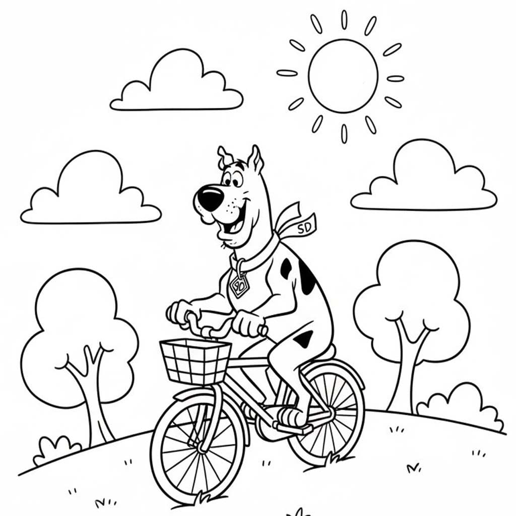 Nakreslete Cyklistika zdarma pro děti omalovánka