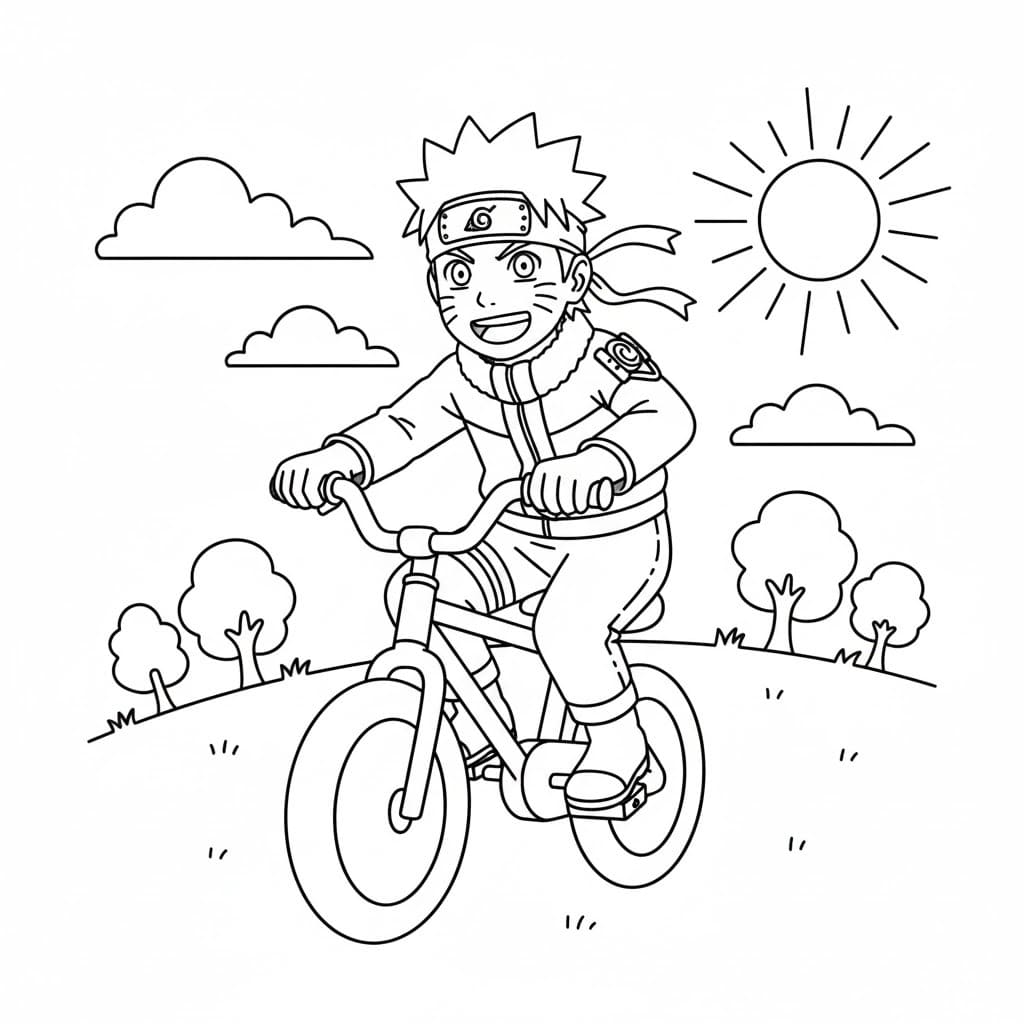 Nakreslete Cyklistika zdarma základní tisknutelné omalovánka