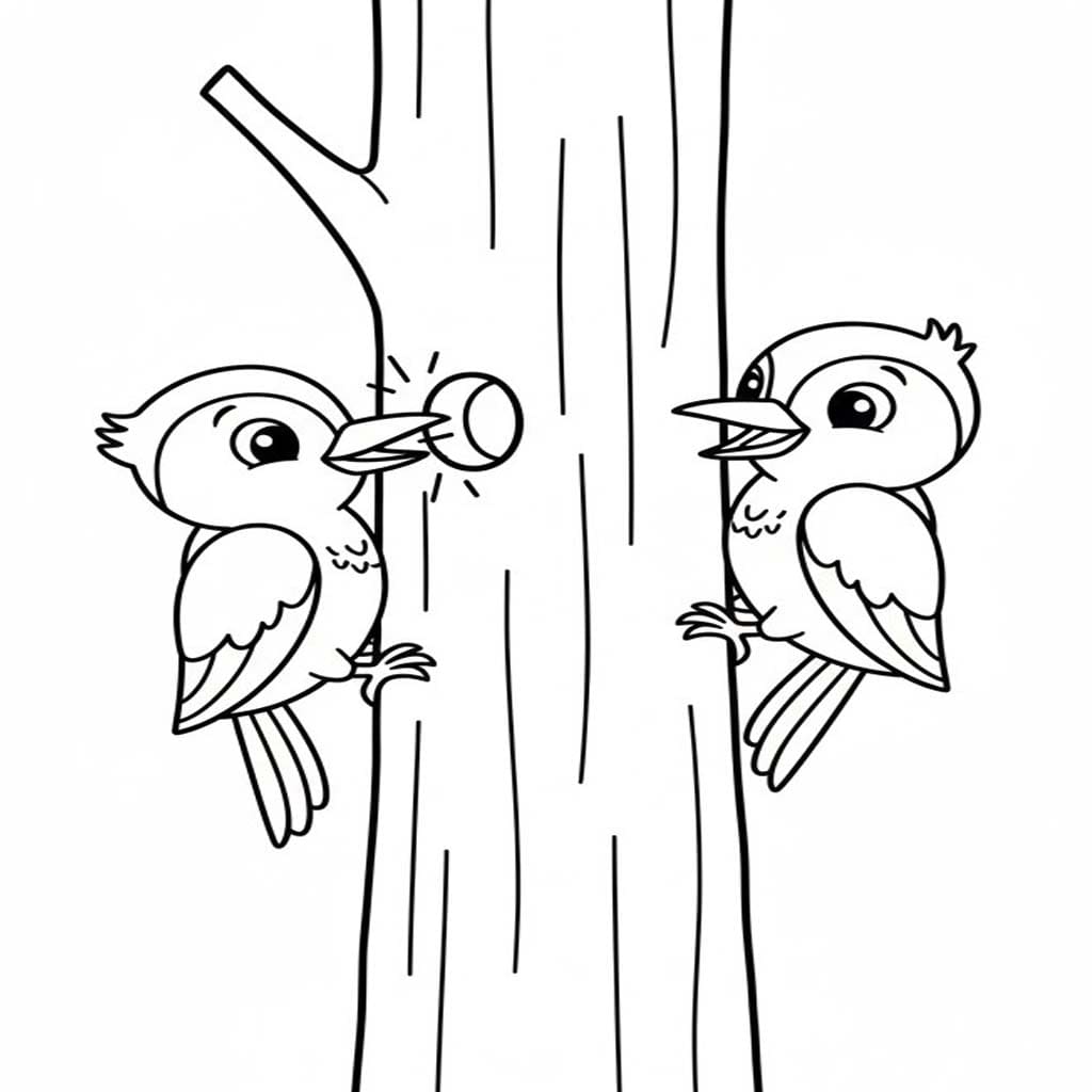 Nakreslete Datel zdarma omalovánka