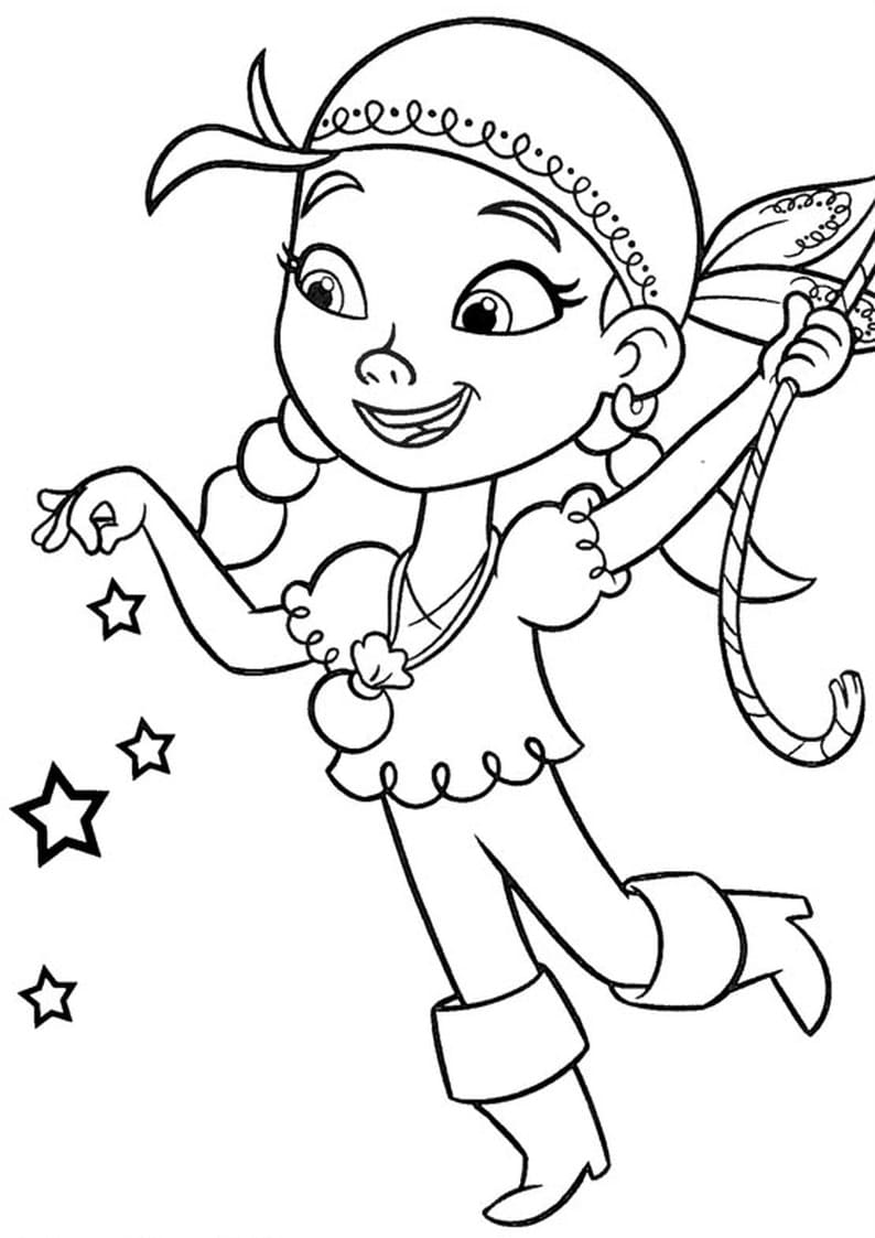 Nakreslete Jake a Piráti pro děti omalovánka