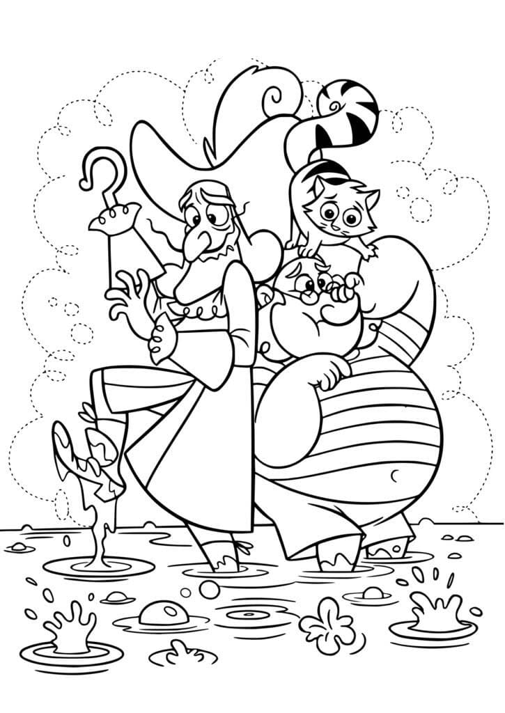 Nakreslete Jake a Piráti prostý omalovánka