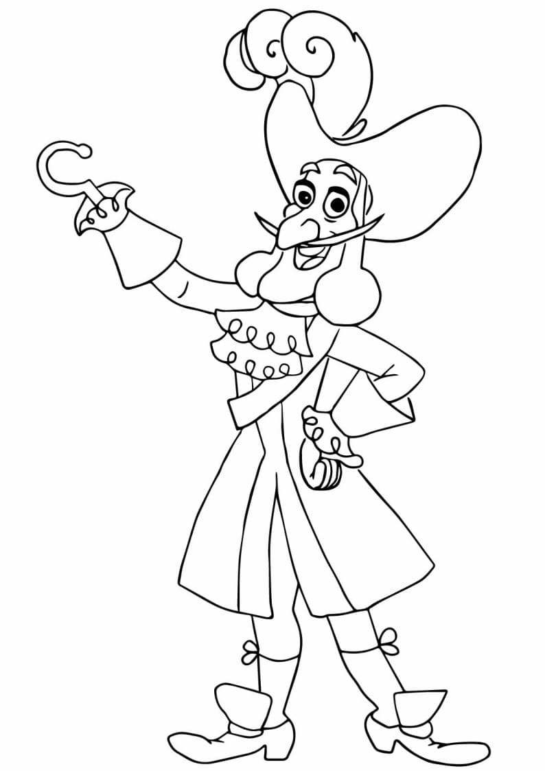 Nakreslete Jake a Piráti snadný tisknutelné omalovánka