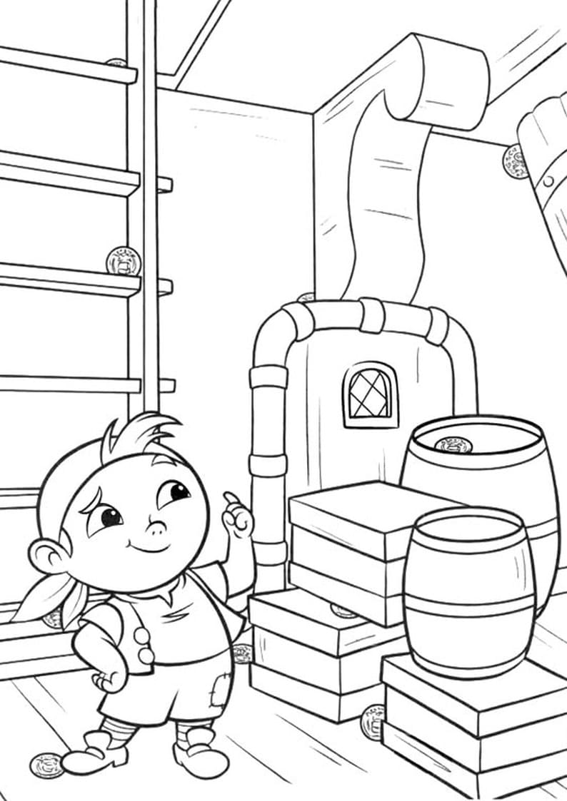 Nakreslete Jake a Piráti zdarma základní omalovánka