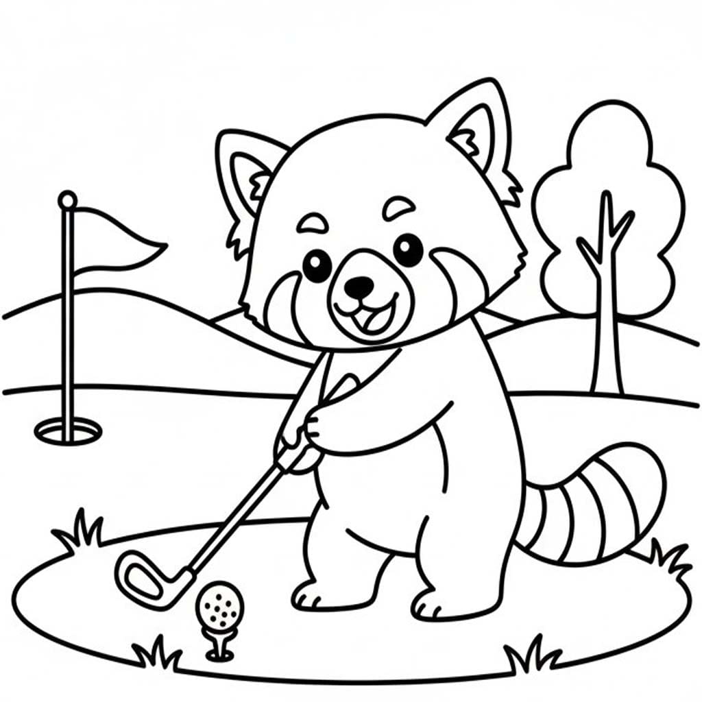 Nakreslete Panda červená 7 omalovánka