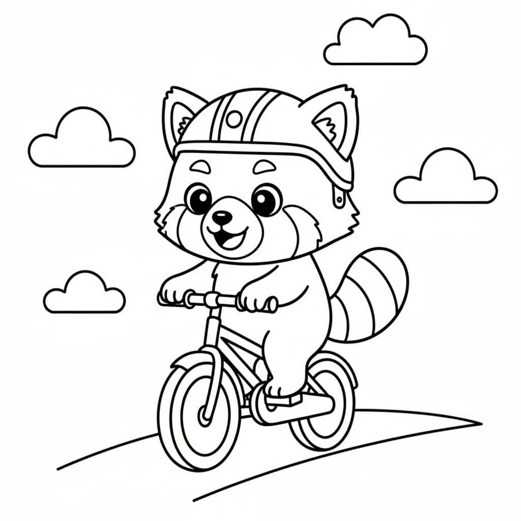 Nakreslete Panda červená 8 omalovánka