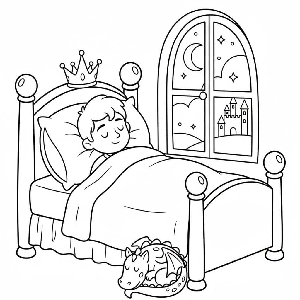 Nakreslete Princ 6 omalovánka