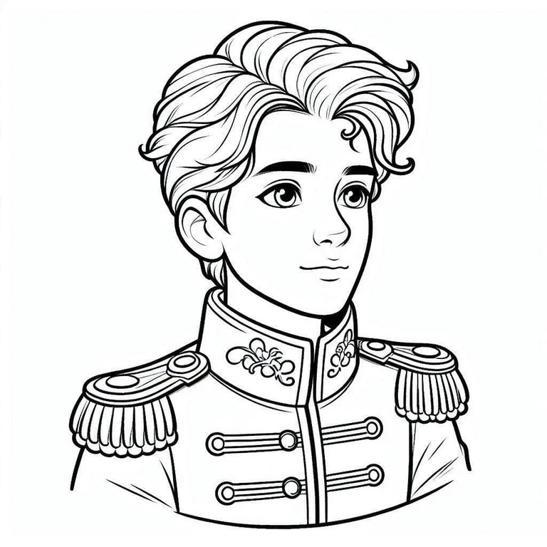 Nakreslete Princ tisknutelné pro děti omalovánka