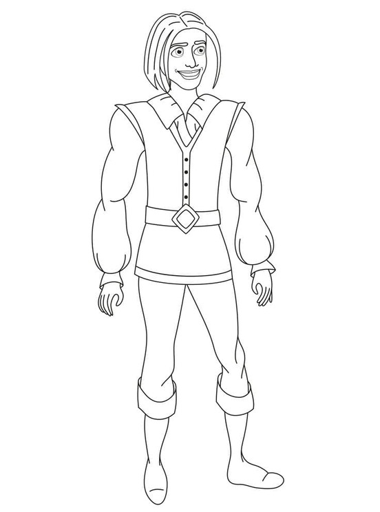 Nakreslete Princ zdarma snadný tisknutelné omalovánka