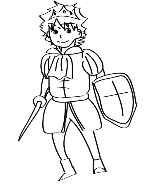 Nakreslete Princ zdarma základní tisknutelné omalovánka