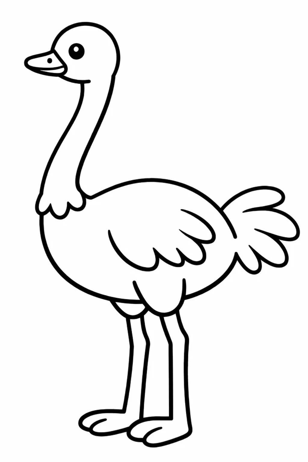 Nakreslete Pštros zdarma omalovánka