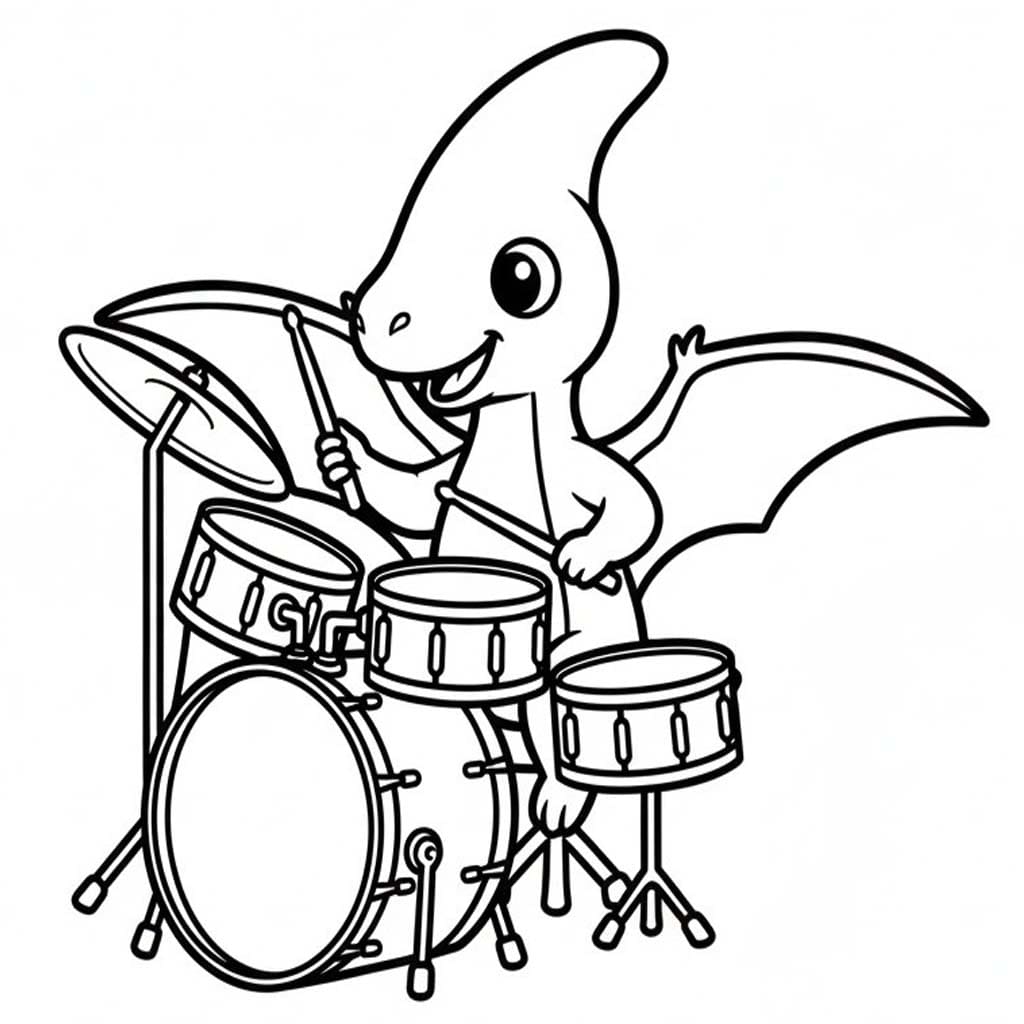 Nakreslete Pterodaktyl 1 omalovánka